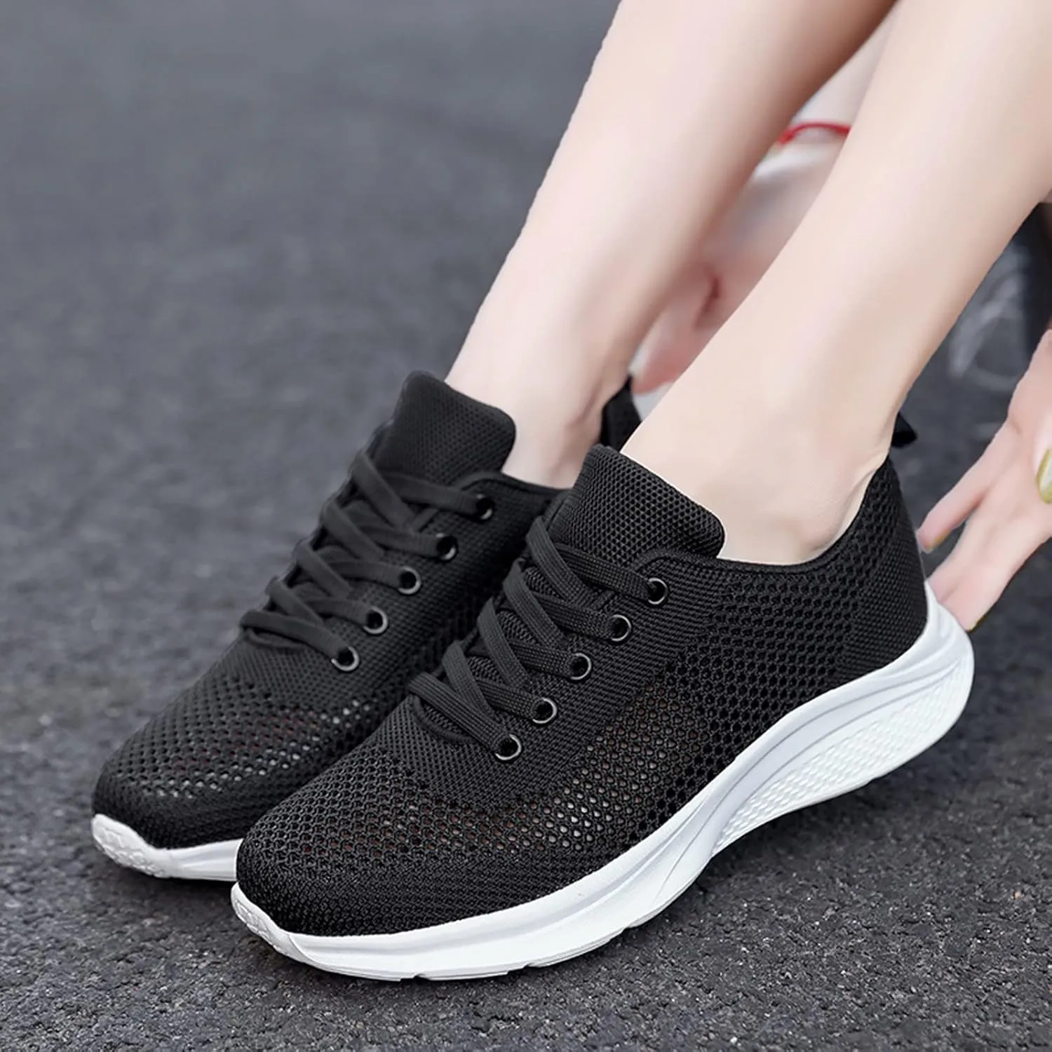 Sneakers for Women Running Shoes Fashion Walking Lace Up Mens Casual Shoes Workout Women's Casual Shoes White Platform Sneakers Black Tennis Shoe Trainers Shoe