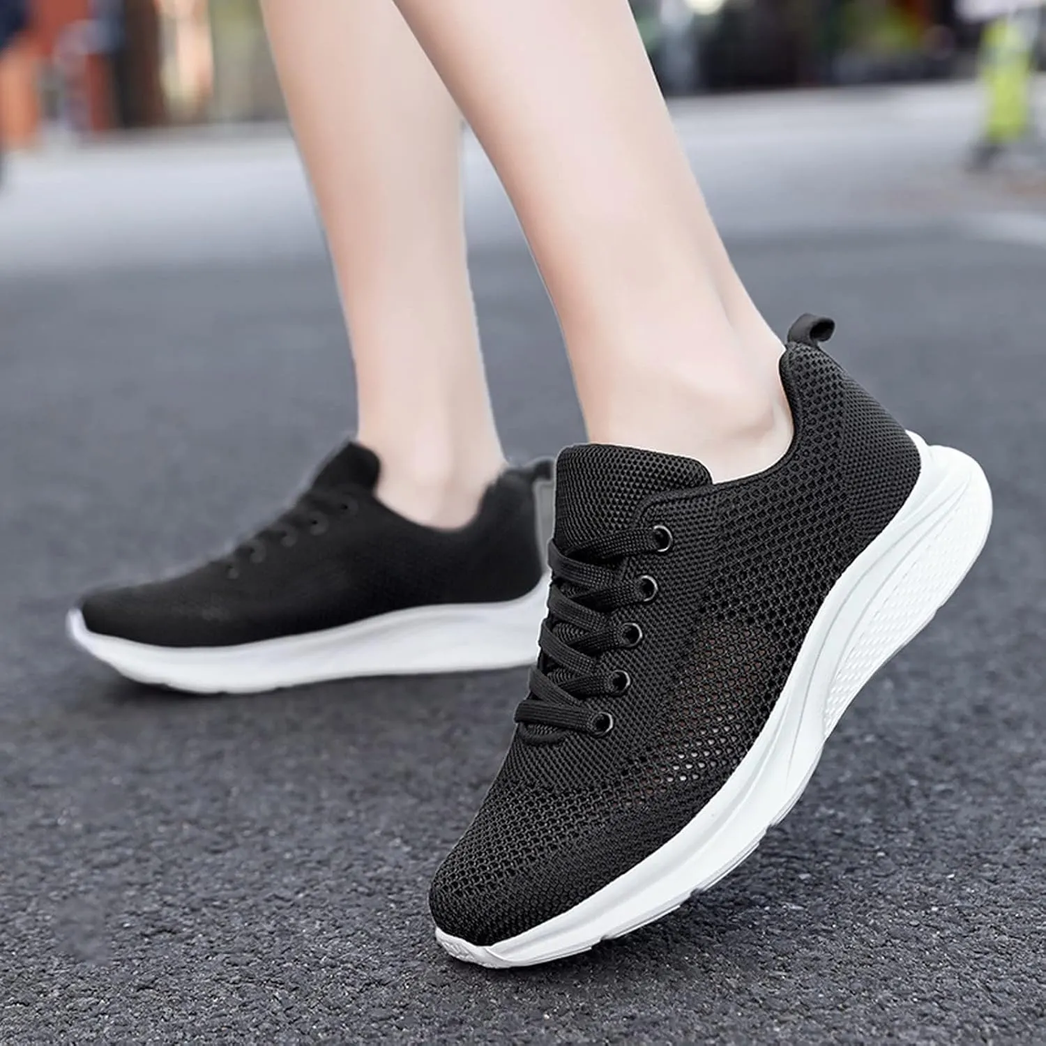 Sneakers for Women Running Shoes Fashion Walking Lace Up Mens Casual Shoes Workout Women's Casual Shoes White Platform Sneakers Black Tennis Shoe Trainers Shoe