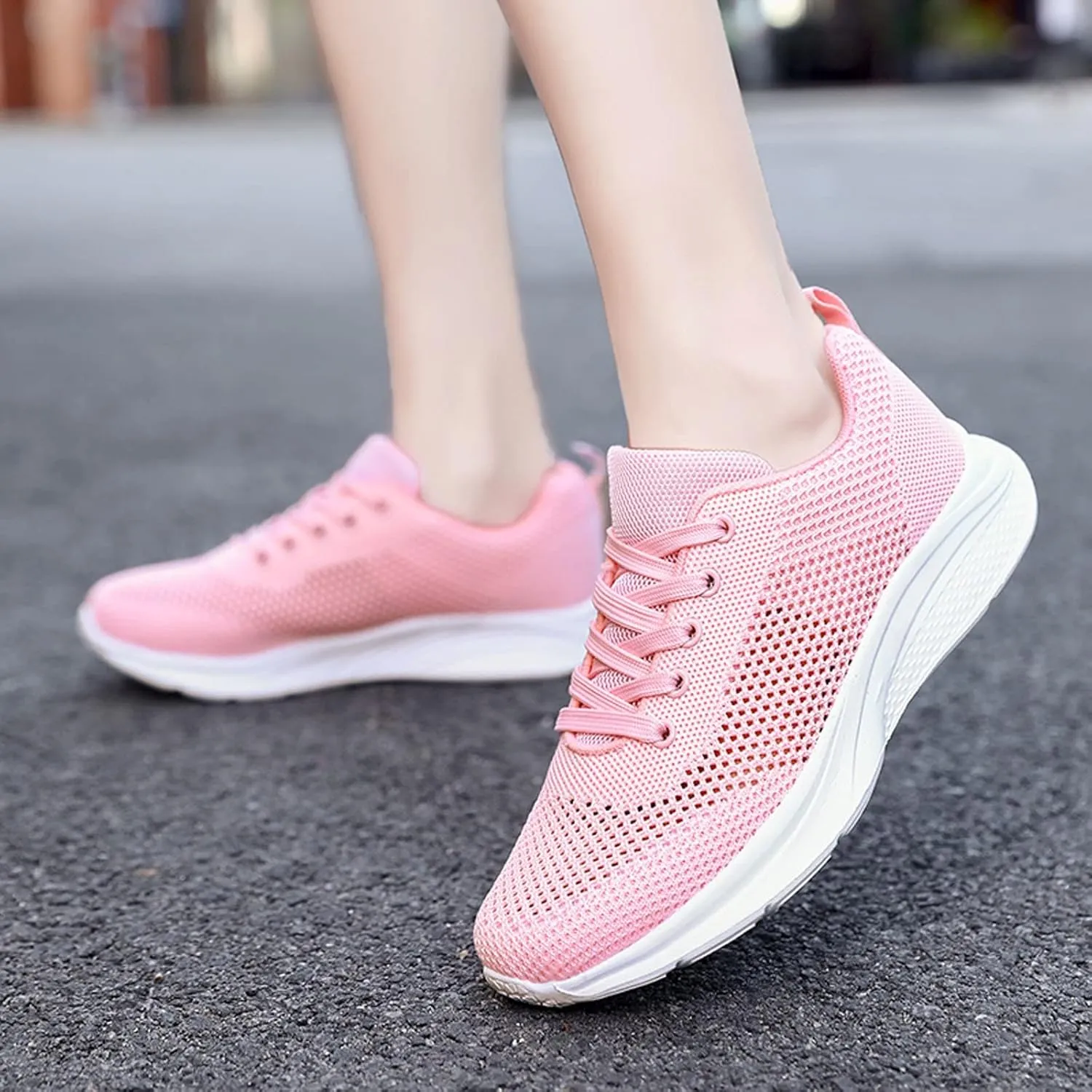 Sneakers for Women Walking Shoes Casual Lace Up Running Shoes for Women Slip On Men Casual Shoes Platform Sneakers Brown Tennis Shoe Cross Trainer Shoe