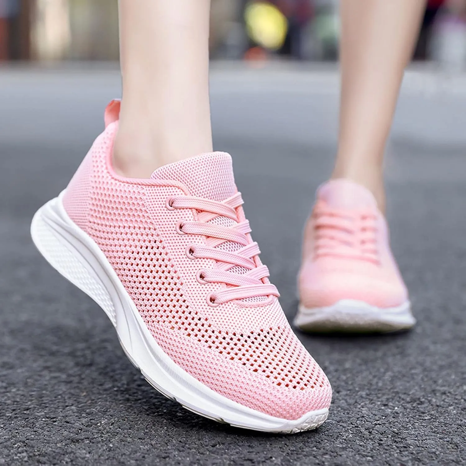 Sneakers for Women Walking Shoes Casual Lace Up Running Shoes for Women Slip On Men Casual Shoes Platform Sneakers Brown Tennis Shoe Cross Trainer Shoe