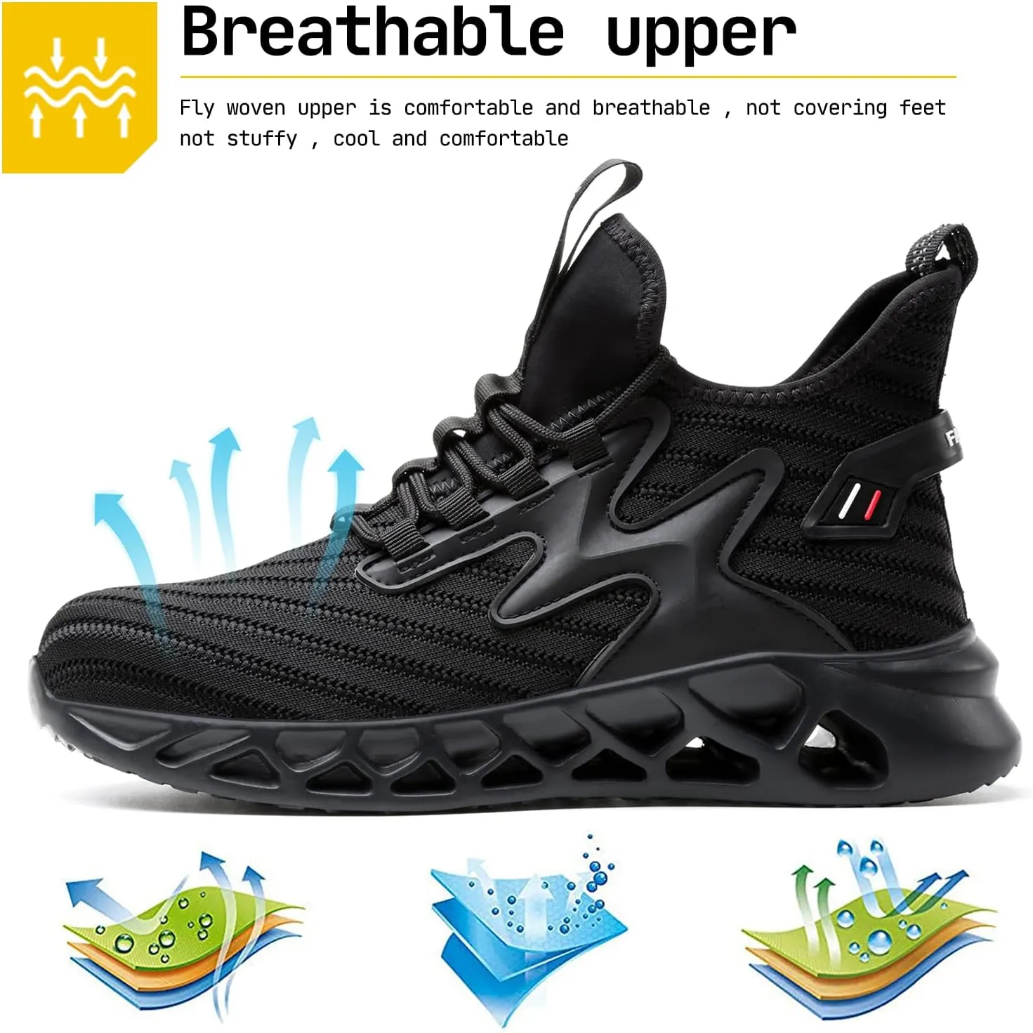 Steel Toe Work Shoes for Men Women Lightweight Comfortable Industrial & Construction Safety Boots