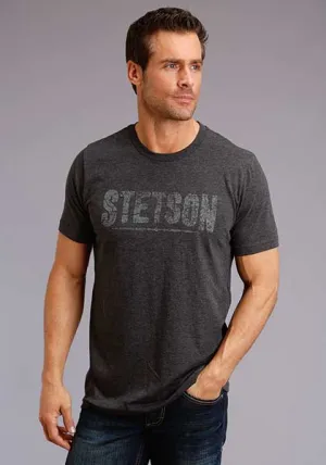 Stetson Men's Distressed Stetson Logo T-Shirt
