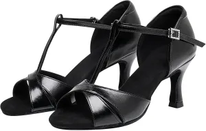 Summer Women's Large Latin Dance Shoes Square Dance Sandals Latin Dance Shoes High Heels Womens Glitter Sandals