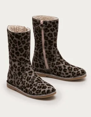 Tall Boots-College Navy Leopard