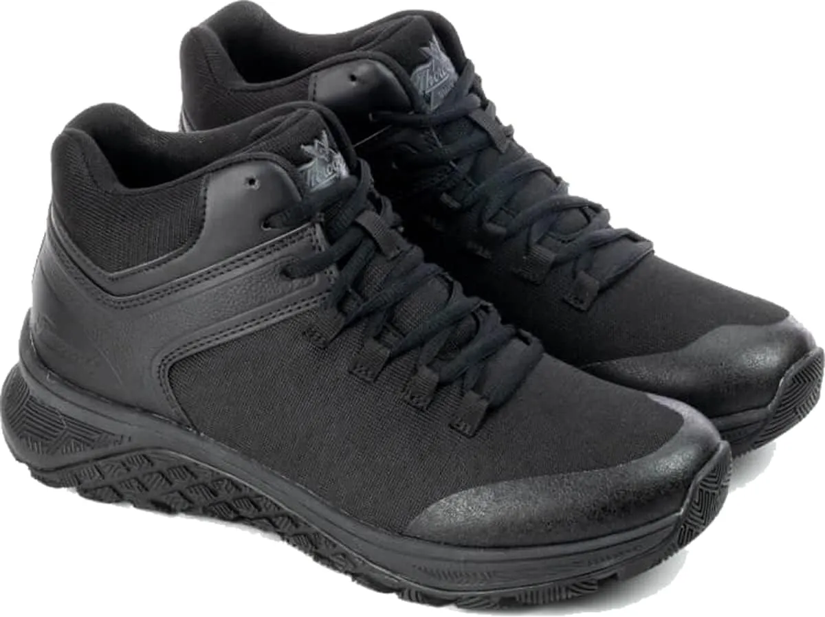 Thorogood T800 Mid-Height Composite Toe Work Shoes for Men and Women - Durable Non-Metallic Black Knit Upper with EVA Midsole and Slip-Resistant Rubber Outsole; EH Rated, Black - 9.5 M US