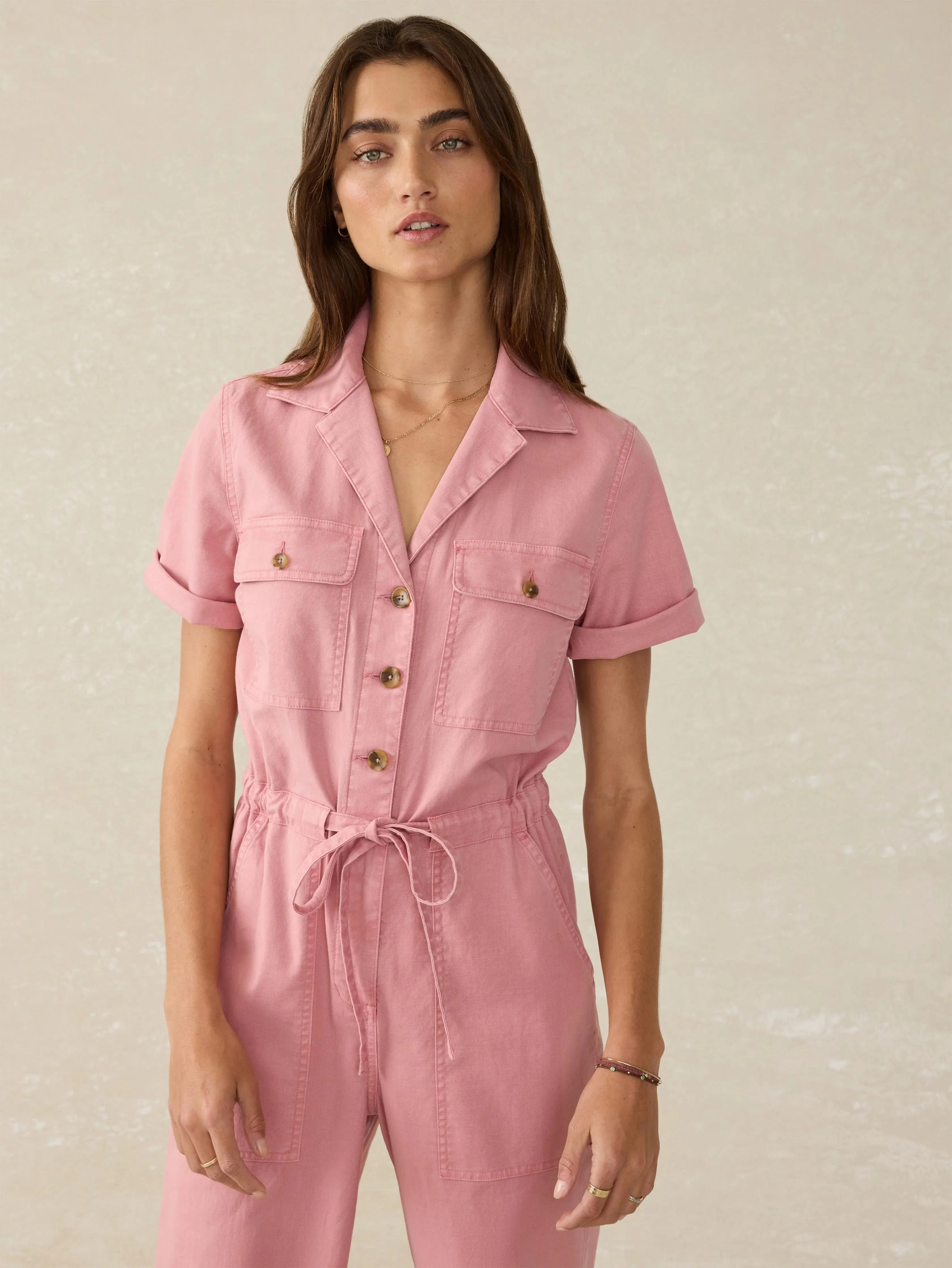 Utility Twill Raven Jumpsuit