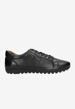 Wojas Black Leather Sneakers | 1014751