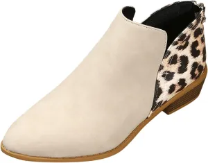 Womens Booties Ankle Women Booties Low Heel Womens Short Boots Wedge Bootie for Women Comfortable Fashion Round Toe Lace-up Round Toe Comfortable Low Heel