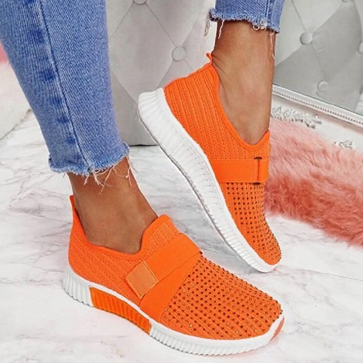 Women's Canvas Casual Shoes Dating Platform Slip-On High Top Sneakers Mens Shoes Casual Womens Loafers Platform Black Slip On Sneakers Women