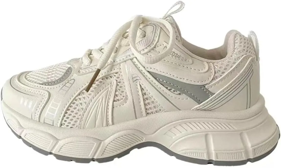 Women's Chunky Dad Sneakers Retro Walking Shoes with 3.5cm Height for Travel & Gift Giving
