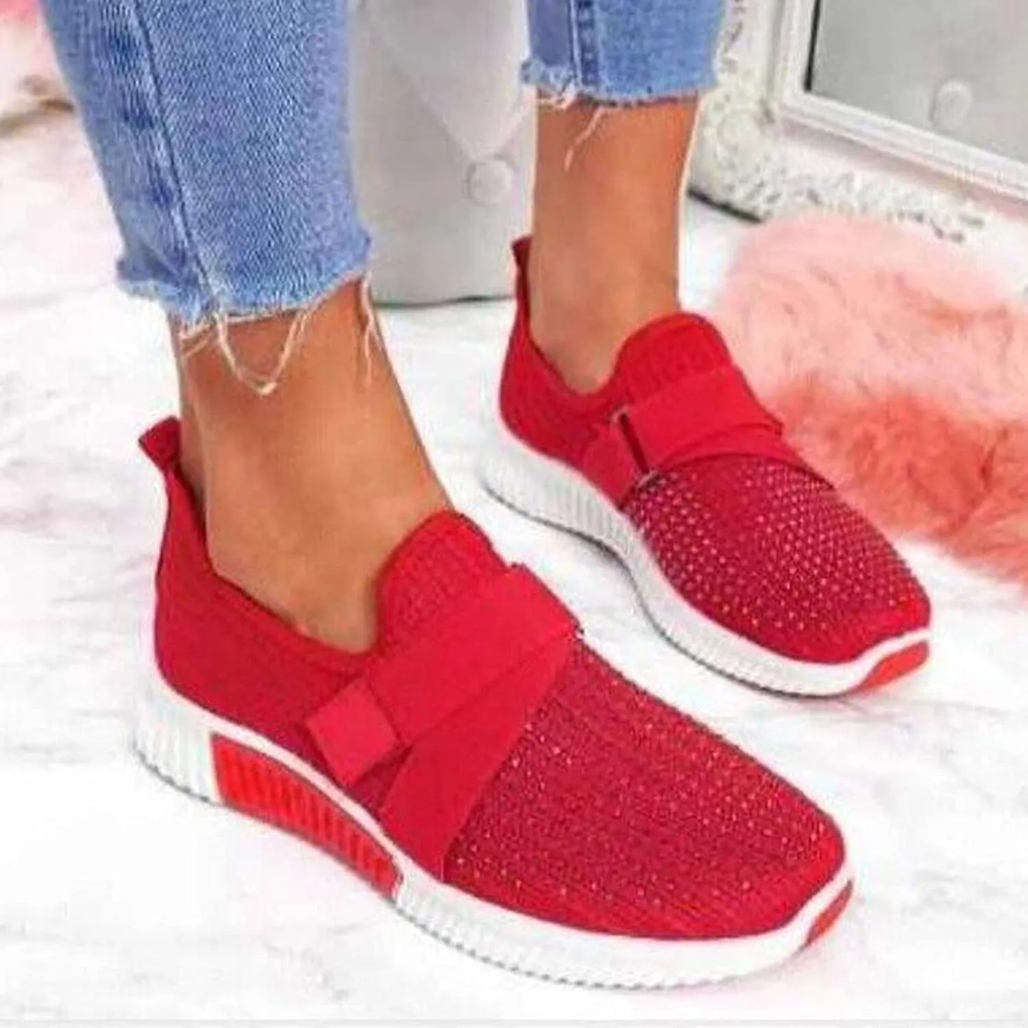 Women's Fashion Sneaker Lace Up Low Top Comfortable Walking Shoes Slip On Tennis Shoes Women No Laces Women Loafers Shoes Walking Sneakers for Women