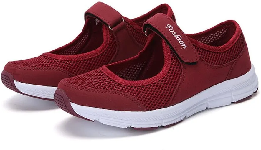 Women's Fashion Sneaker Mesh Slip On Black Non Slip Shoes for Women Comfortable Waterproof Running Shoes Women Loafer Flats Women Shoes Women's Casual Sneakers