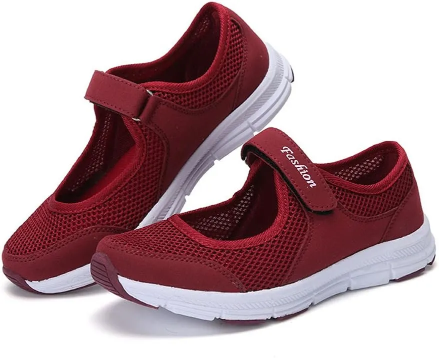 Women's Fashion Sneaker Mesh Slip On Black Non Slip Shoes for Women Comfortable Waterproof Running Shoes Women Loafer Flats Women Shoes Women's Casual Sneakers