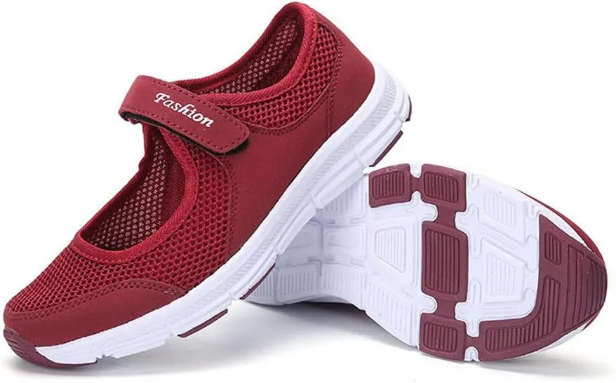 Women's Fashion Sneaker Mesh Slip On Black Non Slip Shoes for Women Comfortable Waterproof Running Shoes Women Loafer Flats Women Shoes Women's Casual Sneakers