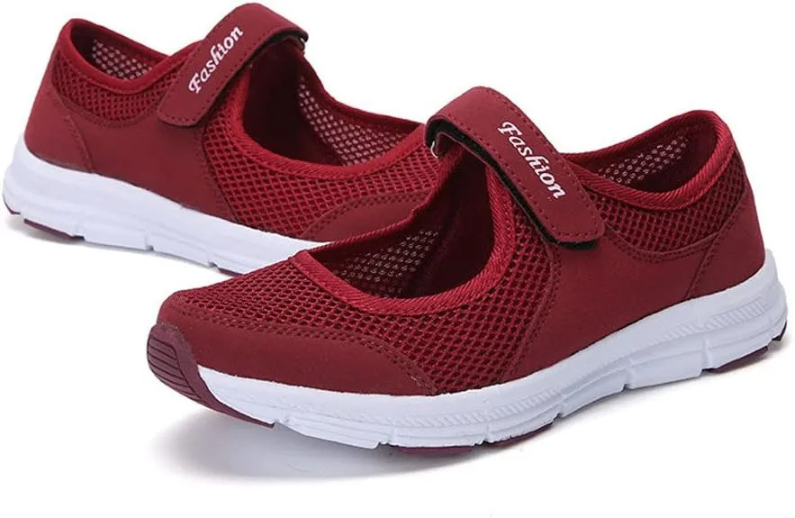 Women's Fashion Sneaker Mesh Slip On Black Non Slip Shoes for Women Comfortable Waterproof Running Shoes Women Loafer Flats Women Shoes Women's Casual Sneakers
