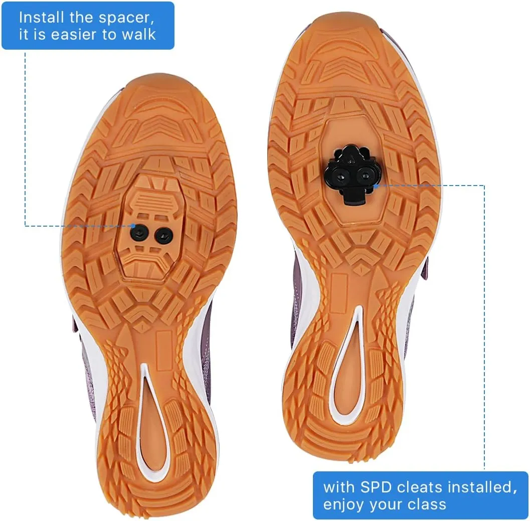 Womens Indoor Cycling Shoes SPD Cleats Compatible Comfortable and Breathable Road Bike Shoes