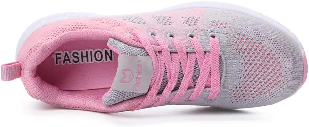 Womens Lace Up Running Shoes Non Slip Walking Shoes Running Shoes for Women Slip On Men's Casual Shoes Chunky Sneakers Red Tennis Shoe Cross Trainer Shoe