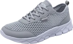 Women's Lace Up Walking Shoes Running Comfortable Tennis Slip On Shoes Women Lightweight Men Casual Shoes Wedge Sneakers Black Tennis Shoe Cross Trainer Shoe