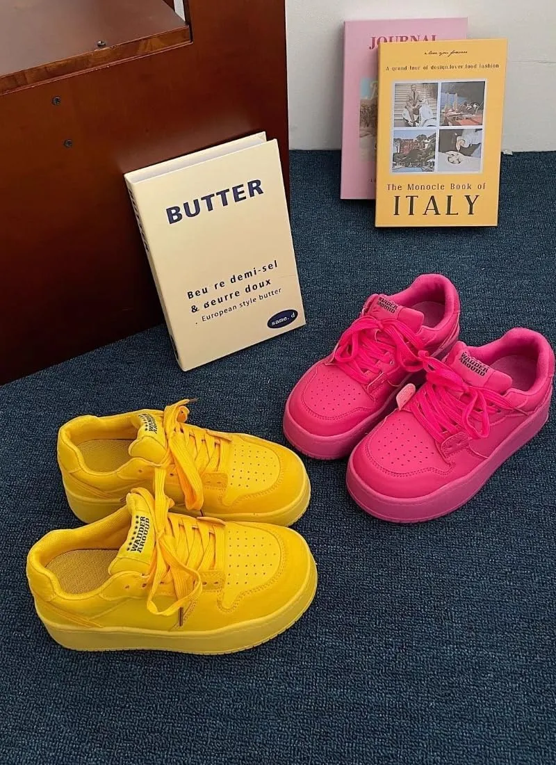 Women's Multicolor Walking Shoes Comfortable Non-Slip Breathable Height-Increasing Workout Sneakers
