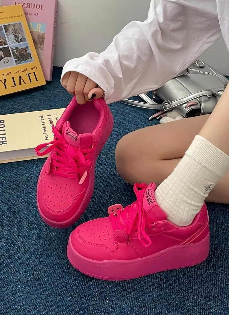 Women's Multicolor Walking Shoes Comfortable Non-Slip Breathable Height-Increasing Workout Sneakers