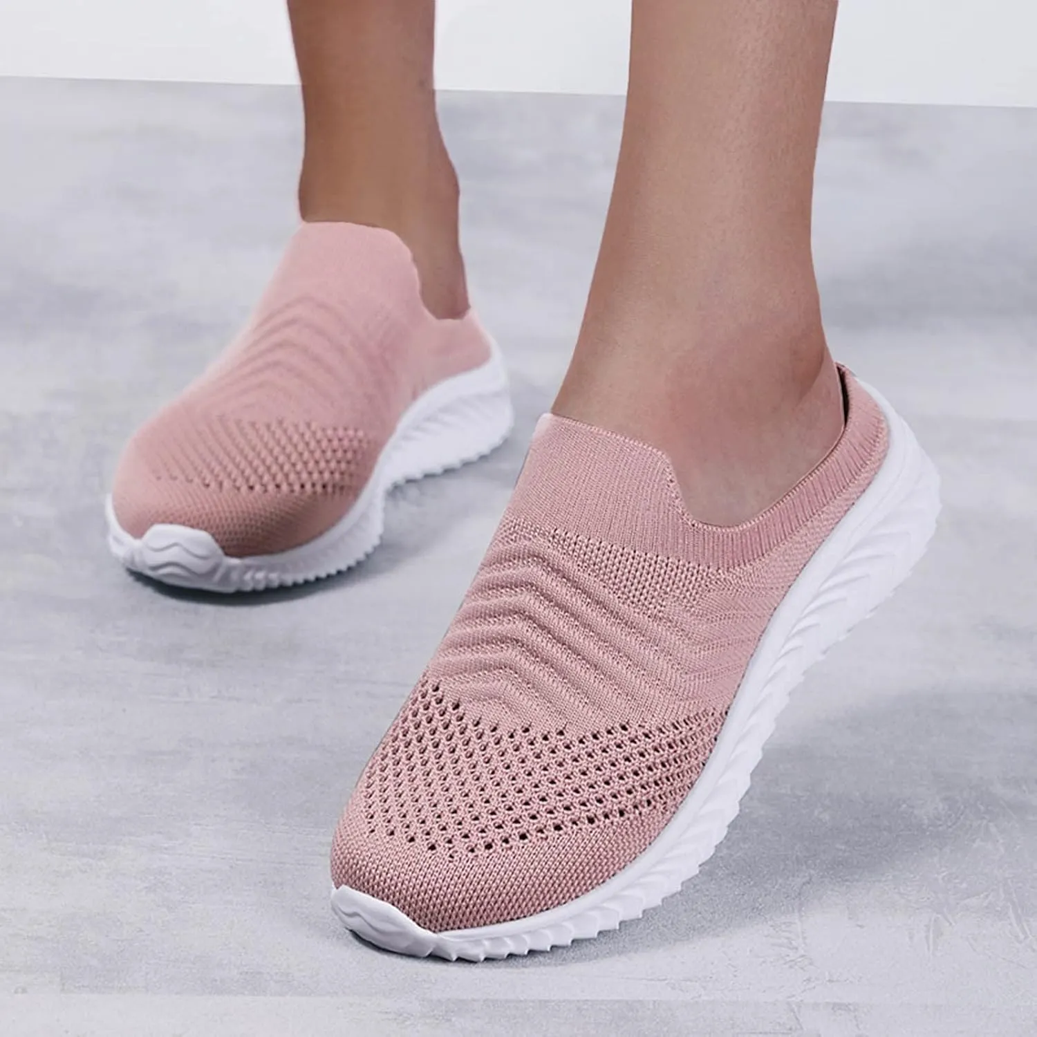 Women's Orthopedic Clogs with Air Cushion Support to Reduce Back and Knee Pressure Mesh Shoes Slip-On Slippers