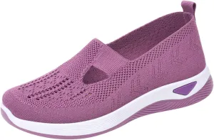 Womens Orthopedic Comfortable Walking Shoes Slip On Sneakers with Arch Support Casual Loafers for Plantar Fasciitis Relief Foot Heel Pain Diabetic Feet
