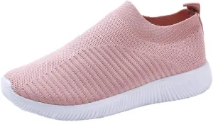 Womens Orthopedic Slip On Sneakers Walking Shoes with Arch Support Comfortable Casual Loafers Plantar Fasciitis Relief Foot Heel Pain Diabetic