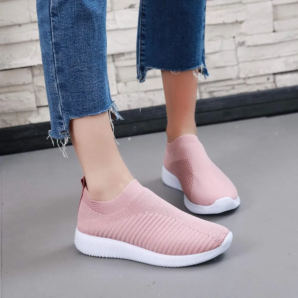 Womens Orthopedic Slip On Sneakers Walking Shoes with Arch Support Comfortable Casual Loafers Plantar Fasciitis Relief Foot Heel Pain Diabetic
