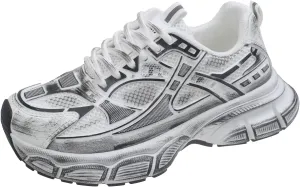 Women's Platform Chunky Sneakers Fashion Comfortable Lightweight Lace-Up Dusty Dad Shoes