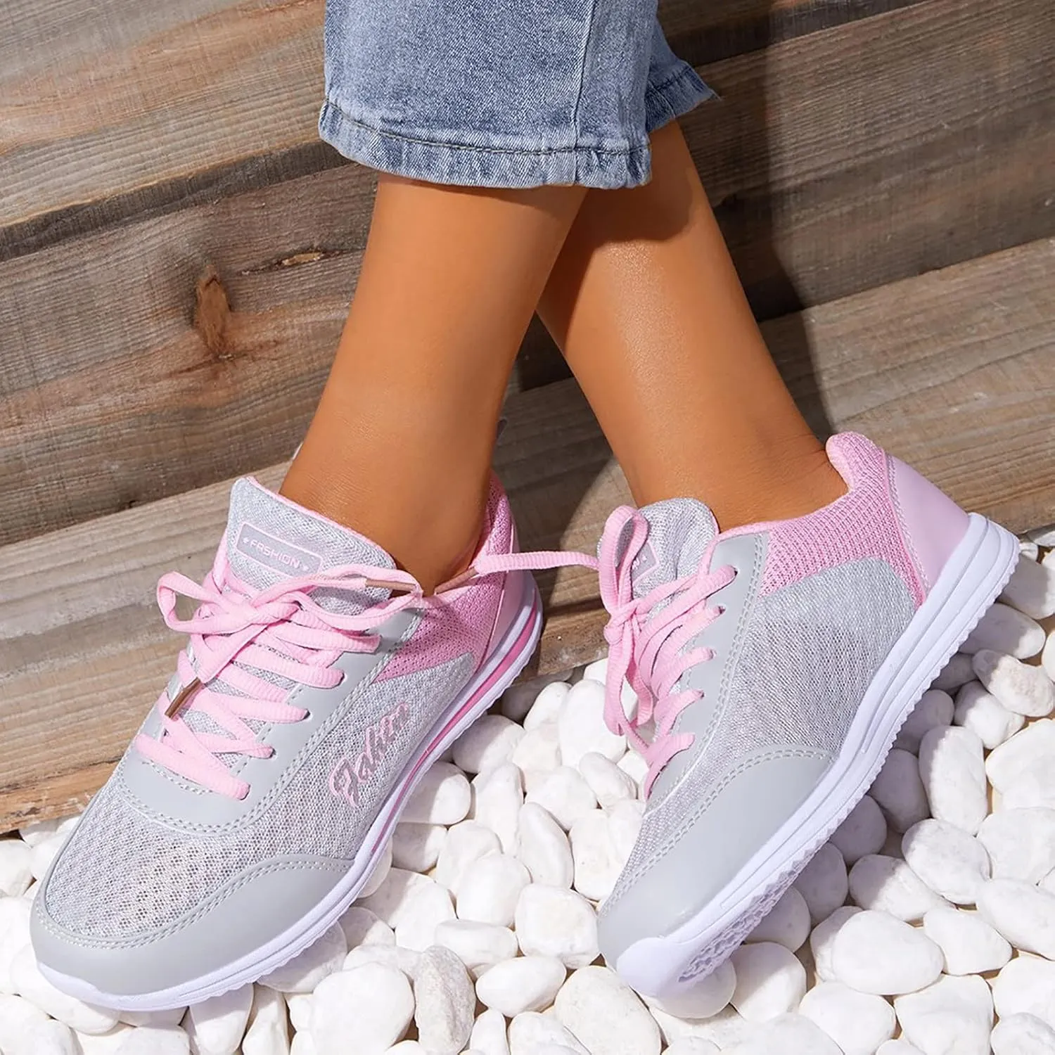 Women's Running Walking Tennis Shoes Comfortable Lace Up Womens Tennis Shoes Breathable Dressy Casual Shoes Shoes Sneakers Tennis Shoe Cross Trainer Shoe