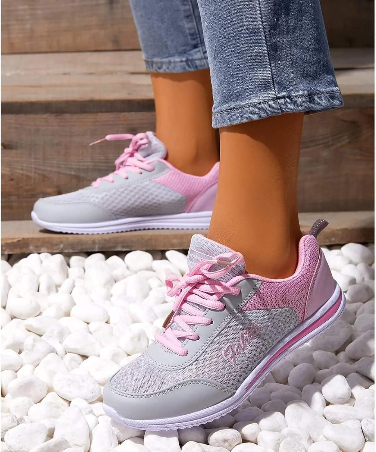 Women's Running Walking Tennis Shoes Comfortable Lace Up Womens Tennis Shoes Breathable Dressy Casual Shoes Shoes Sneakers Tennis Shoe Cross Trainer Shoe
