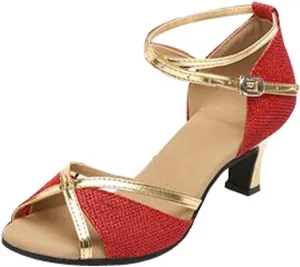 Womens Sandals Size 9 Dressy Women's Prom Dance Square Latin Ballroom Shoes Dance Shoes Women's Middle Cute Beach Wedges