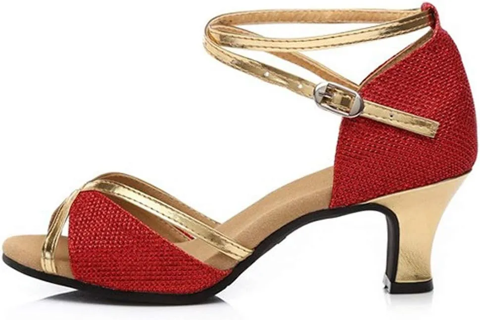 Womens Sandals Size 9 Dressy Women's Prom Dance Square Latin Ballroom Shoes Dance Shoes Women's Middle Cute Beach Wedges