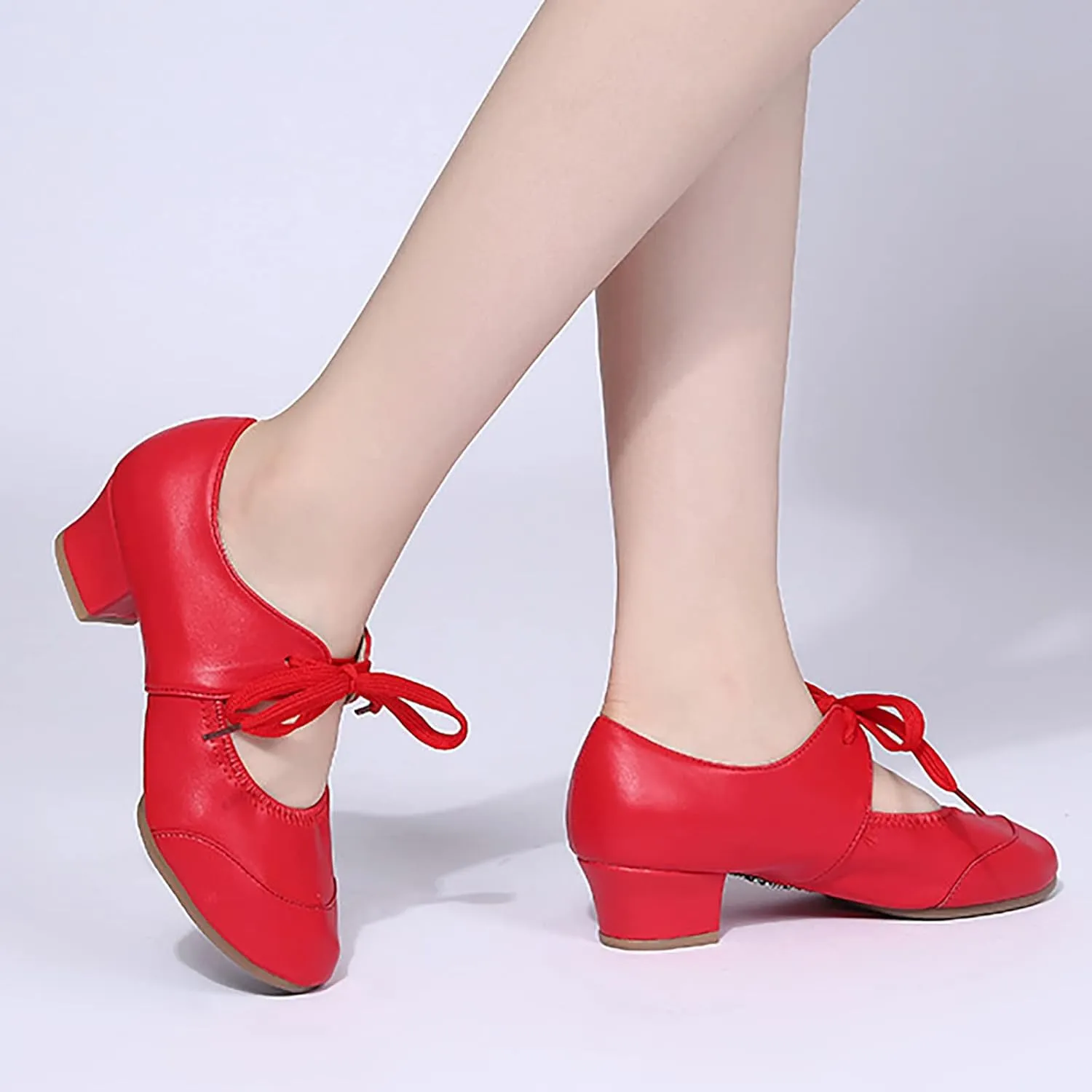 Women's Satin Latin Dance Shoes Professional Ballroom Salsa Practice Performance Dancing Shoes Sandals