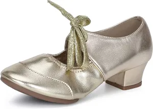 Women's Satin Latin Dance Shoes Professional Ballroom Salsa Practice Performance Dancing Shoes Sandals