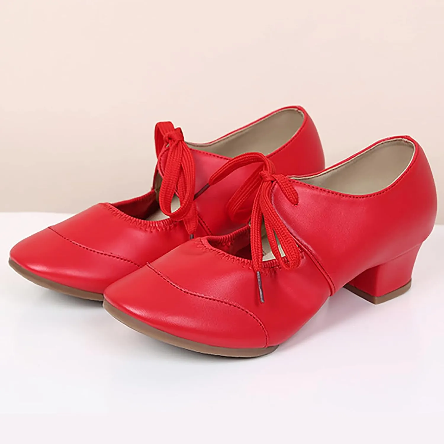 Women's Satin Latin Dance Shoes Professional Ballroom Salsa Practice Performance Dancing Shoes Sandals