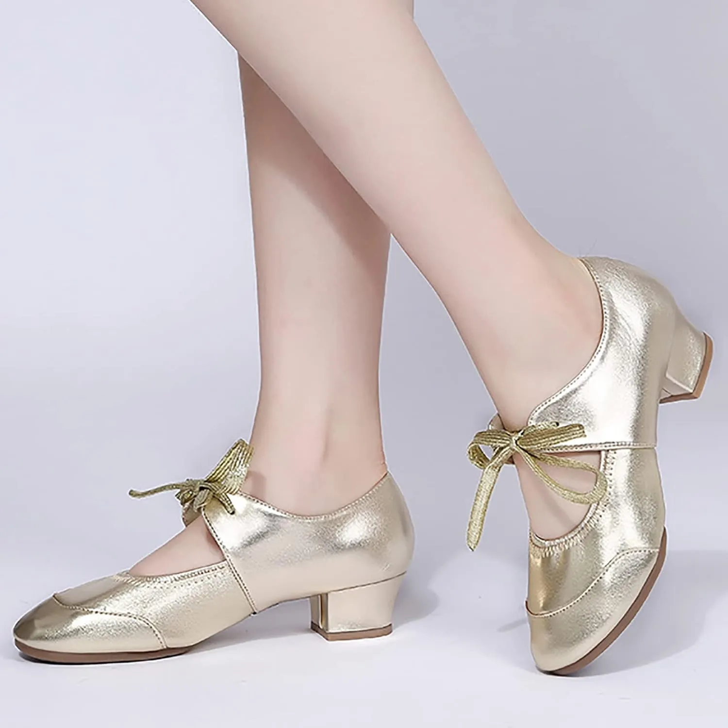 Women's Satin Latin Dance Shoes Professional Ballroom Salsa Practice Performance Dancing Shoes Sandals