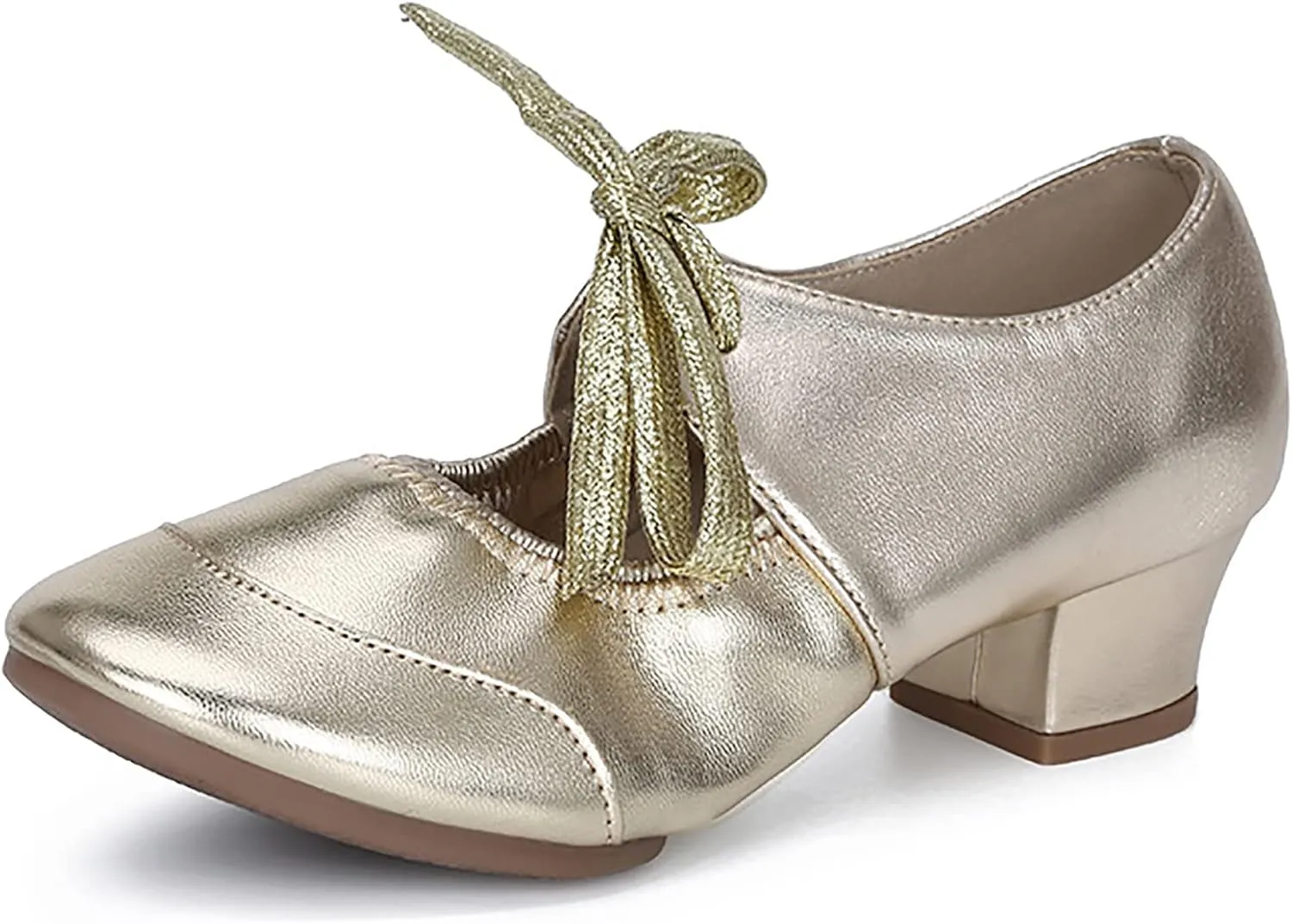 Women's Satin Latin Dance Shoes Professional Ballroom Salsa Practice Performance Dancing Shoes Sandals