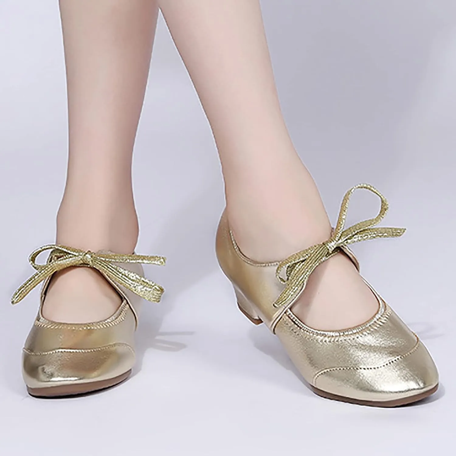 Women's Satin Latin Dance Shoes Professional Ballroom Salsa Practice Performance Dancing Shoes Sandals