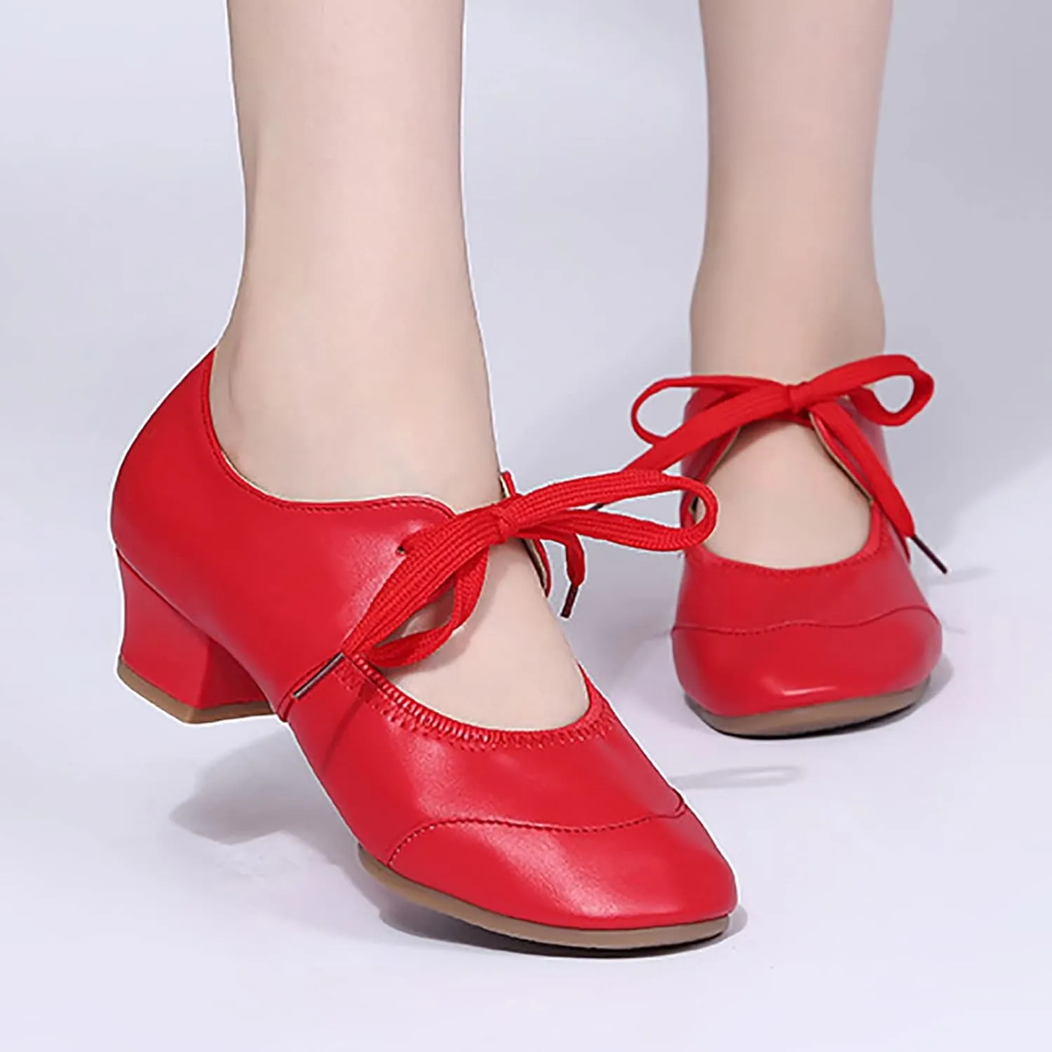 Women's Satin Latin Dance Shoes Professional Ballroom Salsa Practice Performance Dancing Shoes Sandals