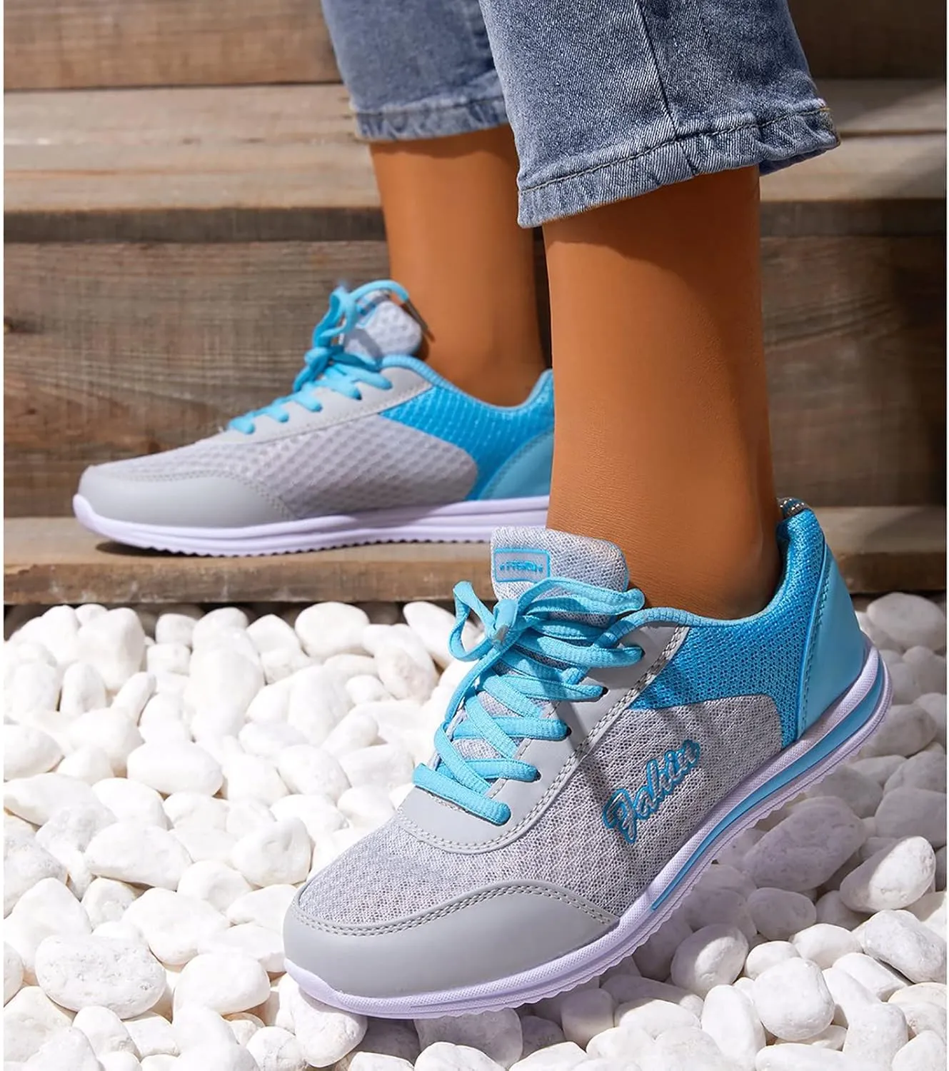 Womens Slip on Walking Shoes Comfort Lightweight Breathable Running Shoes for Women Jogging Woman Shoes Casual Platform Sneakers Steel Toe Tennis Shoe Trainers Shoe