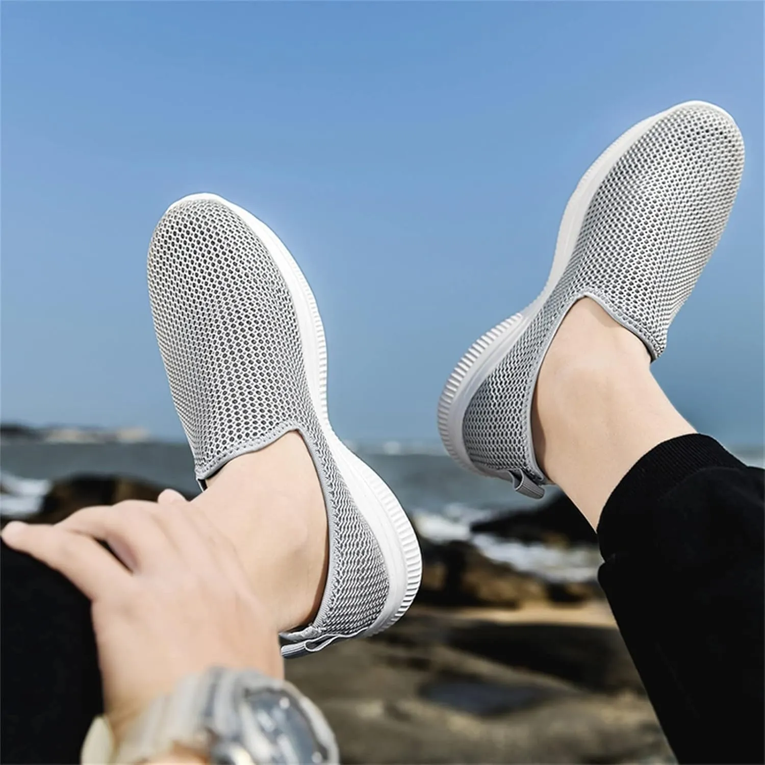 Womens Slip On Walking Shoes Lightweight Breathable Non Slip Non Slip Work Shoes Women Casual Women's Casual Shoes Waterproof Sneakers Tennis Shoe Cross Trainer Shoe