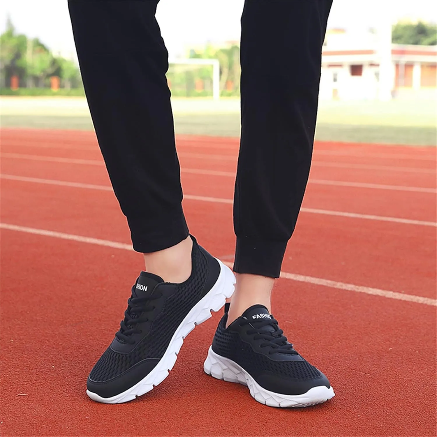 Womens Sneakers Air Cushion Running Shoes Lace Up Non Slip Work Shoes Women Lightweight Casual Shoes Men Shoes Sneakers Platform Tennis Shoe Cross Trainer Shoe