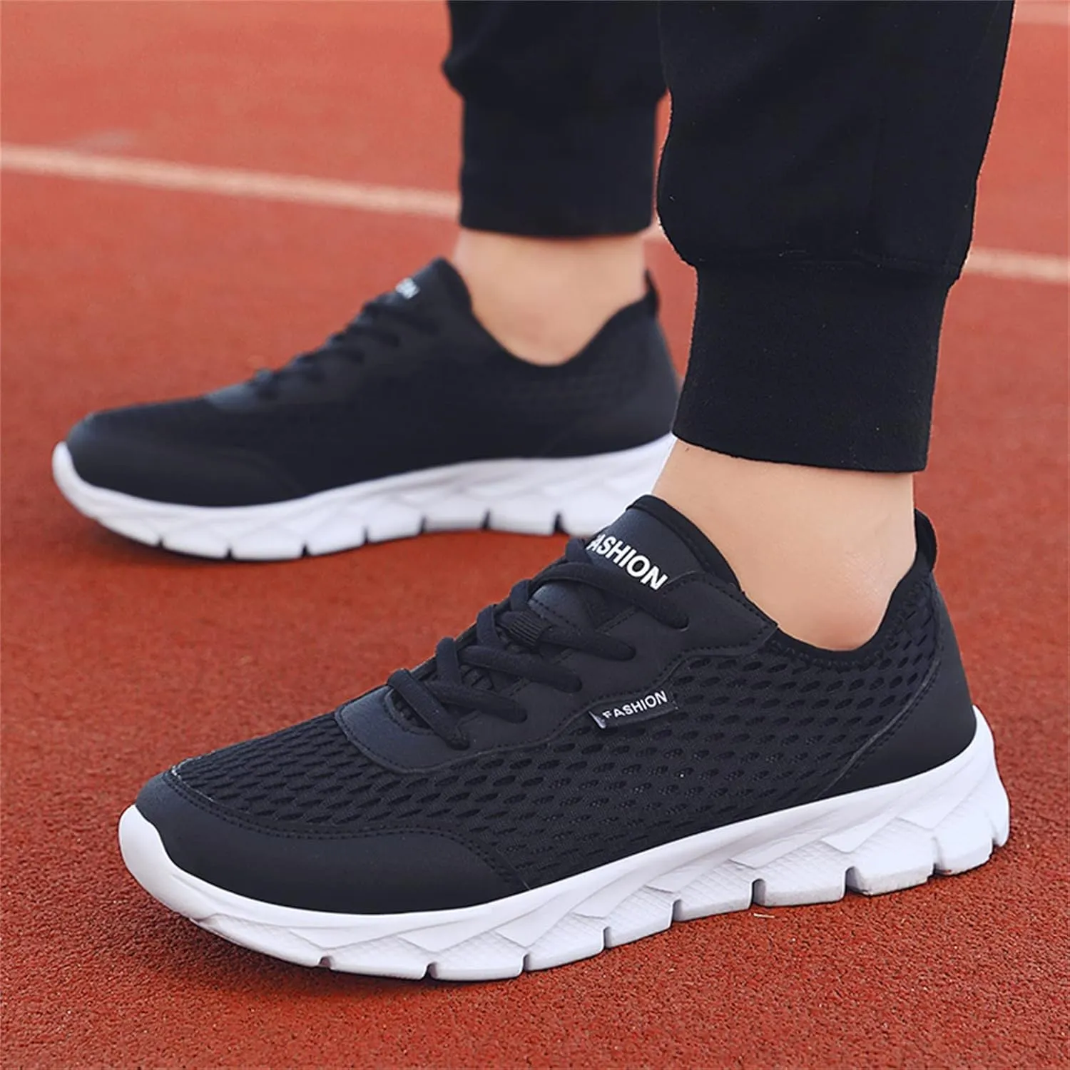 Womens Sneakers Air Cushion Running Shoes Lace Up Non Slip Work Shoes Women Lightweight Casual Shoes Men Shoes Sneakers Platform Tennis Shoe Cross Trainer Shoe