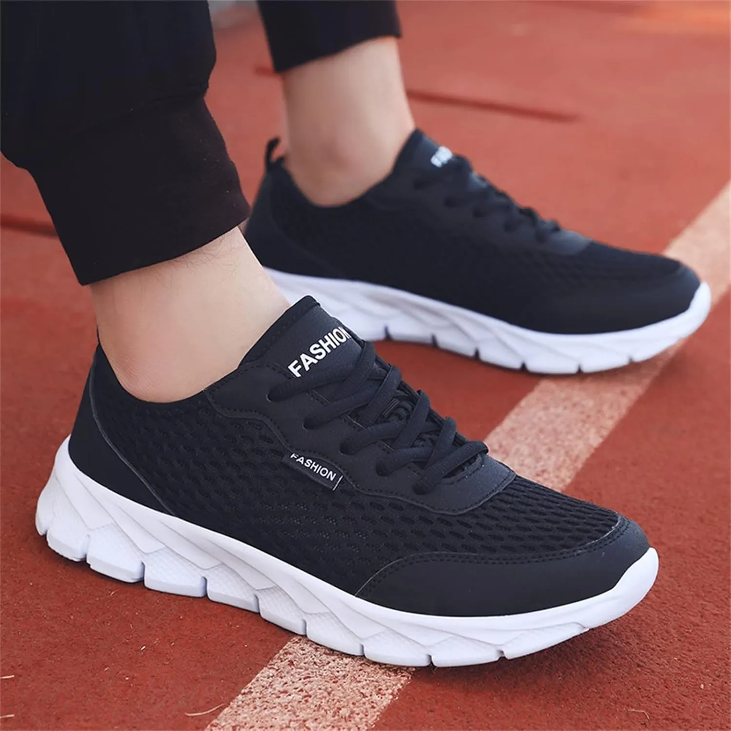 Womens Sneakers Air Cushion Running Shoes Lace Up Non Slip Work Shoes Women Lightweight Casual Shoes Men Shoes Sneakers Platform Tennis Shoe Cross Trainer Shoe