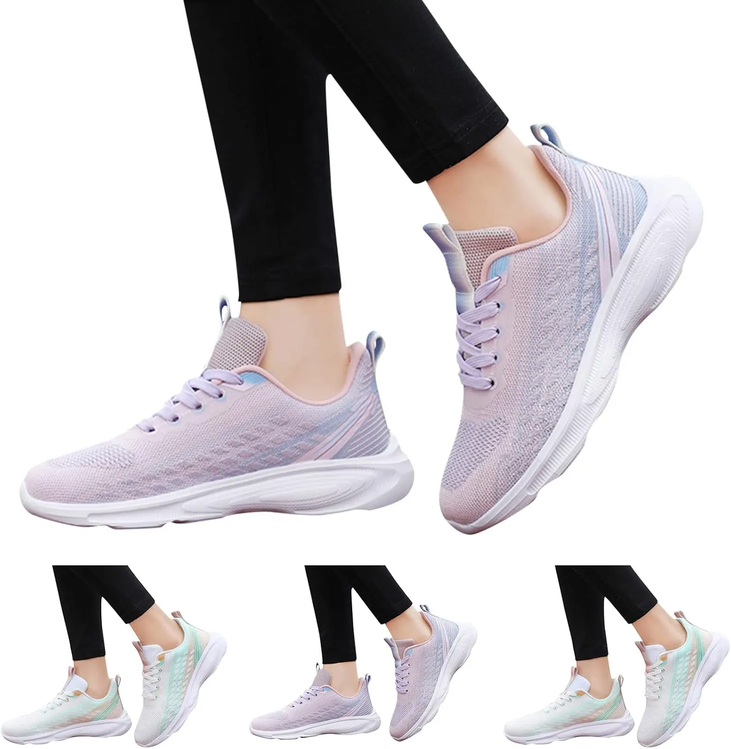 Women's Sneakers Womens Lightweight Breathable Comfortable Running Tennis Shoes Non Slip Workout Walking Sneakers
