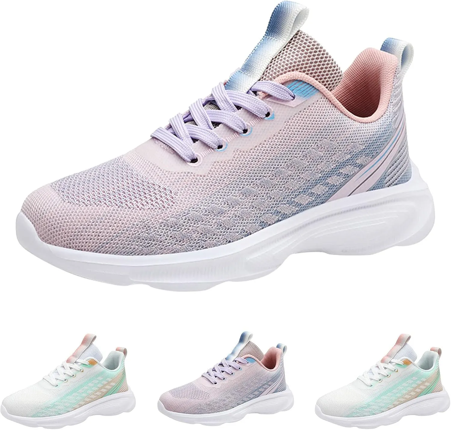 Women's Sneakers Womens Lightweight Breathable Comfortable Running Tennis Shoes Non Slip Workout Walking Sneakers