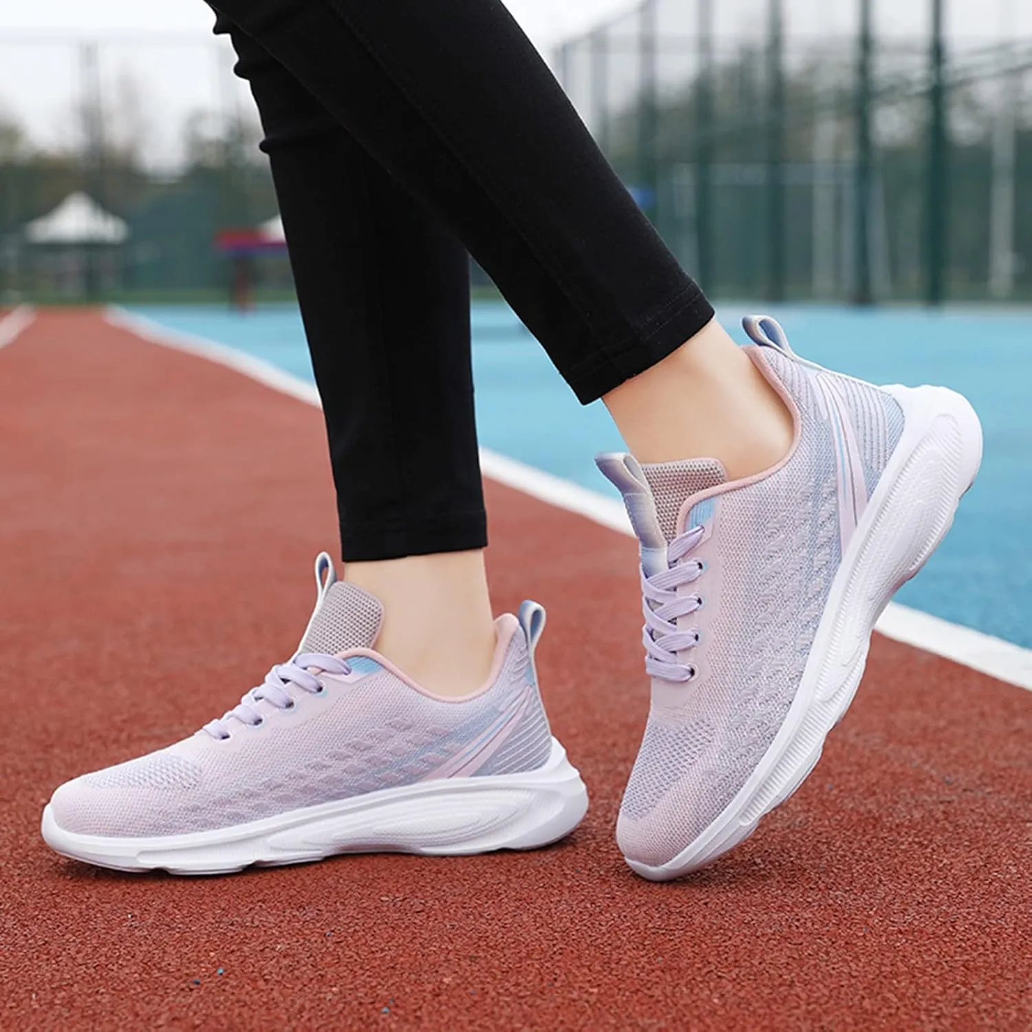 Women's Sneakers Womens Lightweight Breathable Comfortable Running Tennis Shoes Non Slip Workout Walking Sneakers