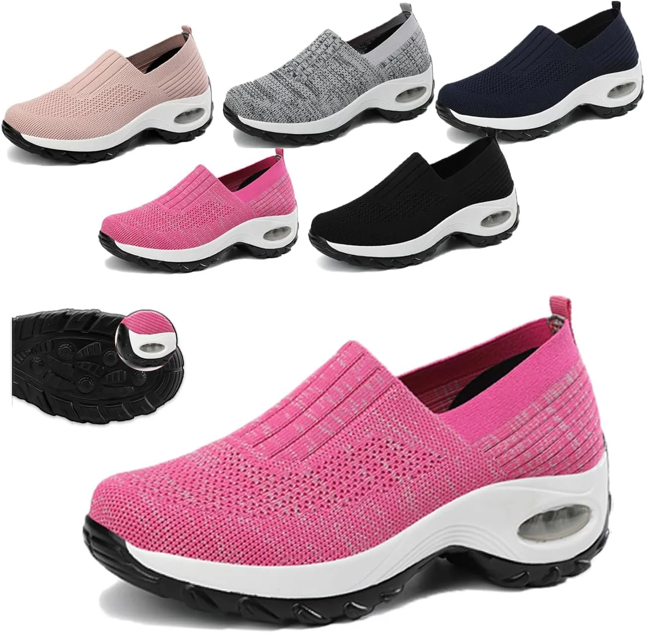 Women's Sports Shoes, air Cushion Shoes, Body Shaping Shoes, Women's Slip-on Corrective Shoes, Arch Support Sports Shoes