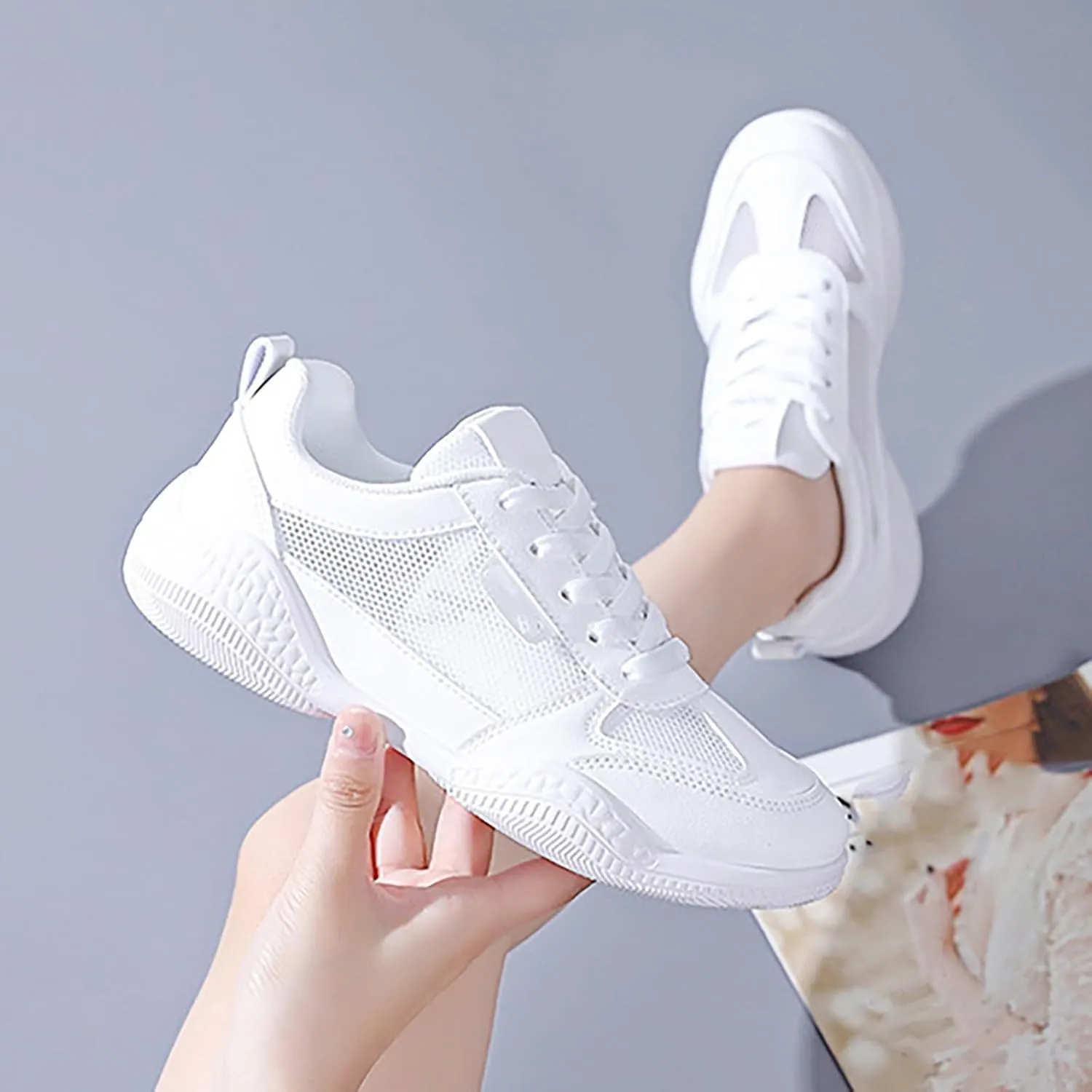 Women's Walking Shoes Lightweight Breathable Running Shoes Walking Shoes Women Sports Men's Shoes Casual Women's Fashion Sneakers Steel Toe Tennis Shoe Cross Trainer Shoe